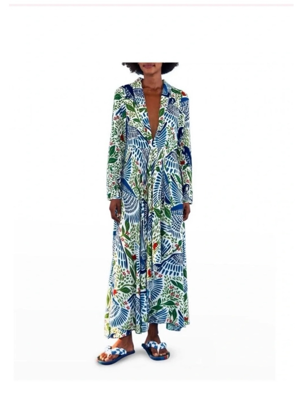 Farm Rio macaw flight maxi dress